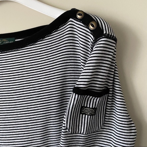 Lauren Ralph Lauren Nautical Tee Long Sleeves L - Picture 3 of 8